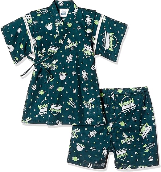 Amazon ディズニー ミッキー 総柄 甚平 男の子 グリーン 日本 95 日本サイズ95 相当 着物 浴衣 甚平 通販