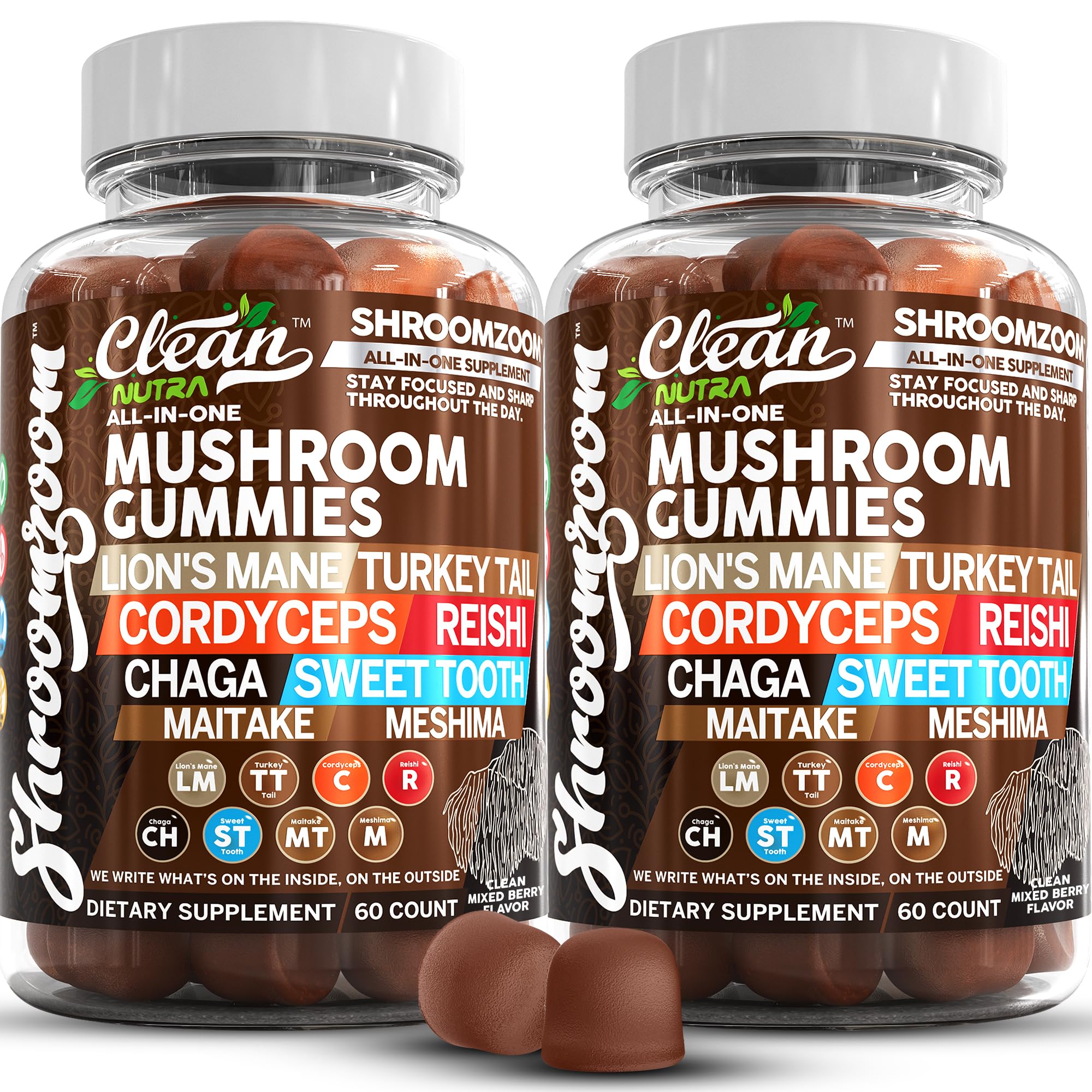 Clean Nutraceuticals 15in1 Mushroom Gummies
