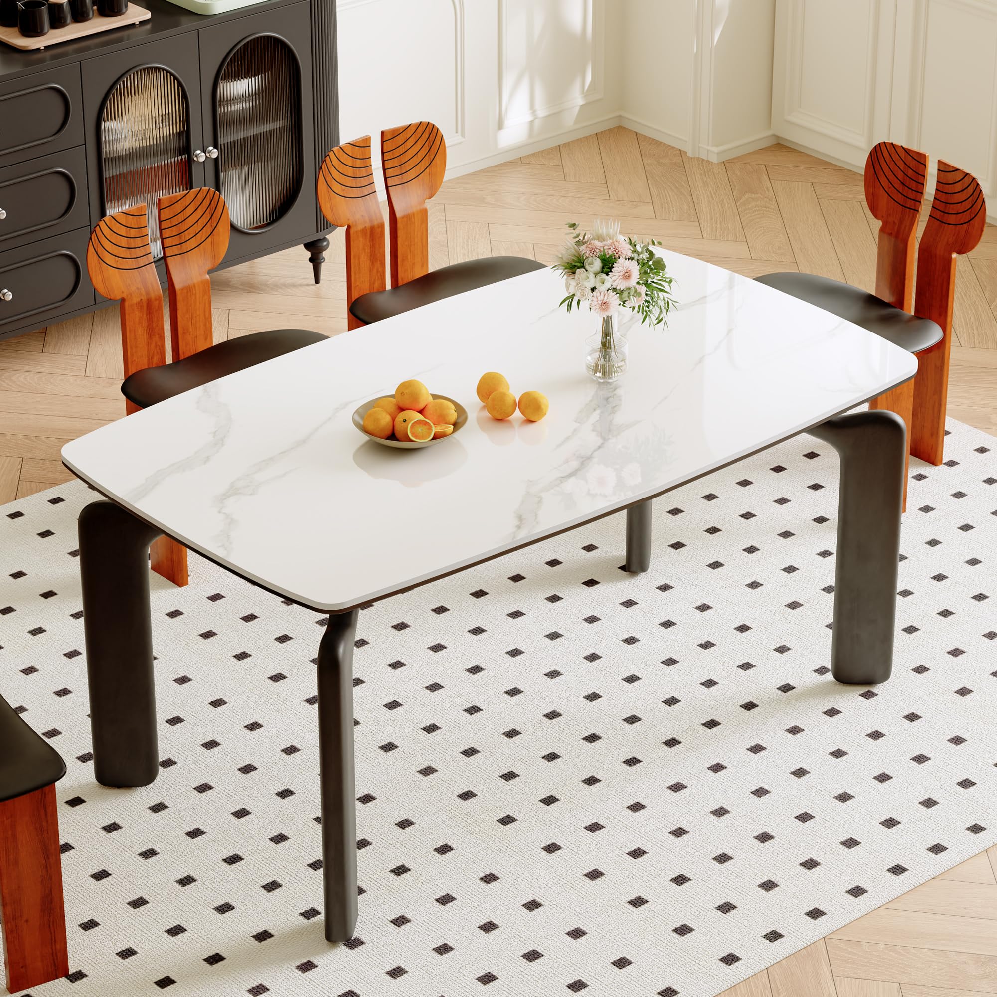 Amazon.com - 59'' Modern Dining Table, Sintered Stone Dining Table