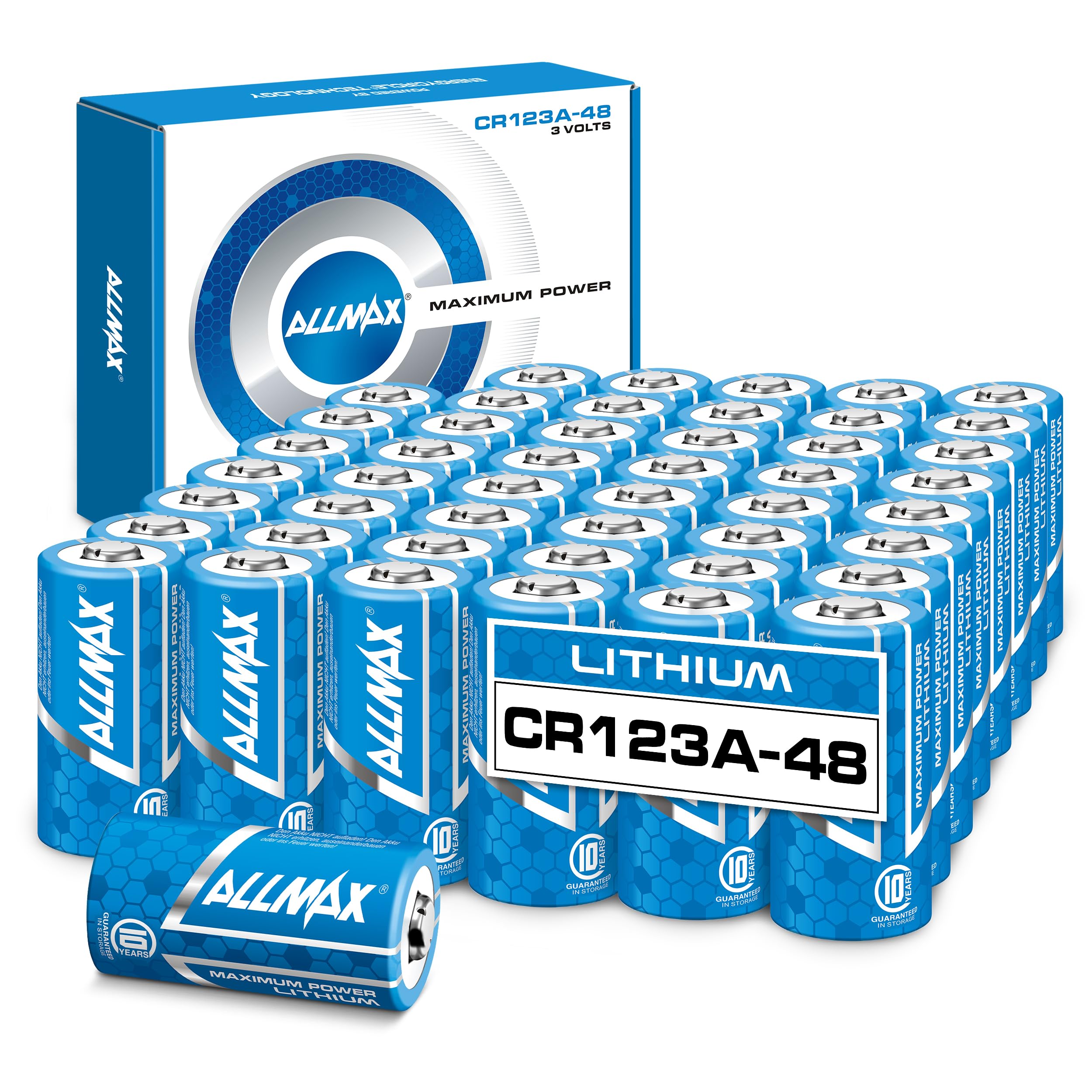 Amazon.com: Allmax CR123A Maximum Power Lithium Batteries (48