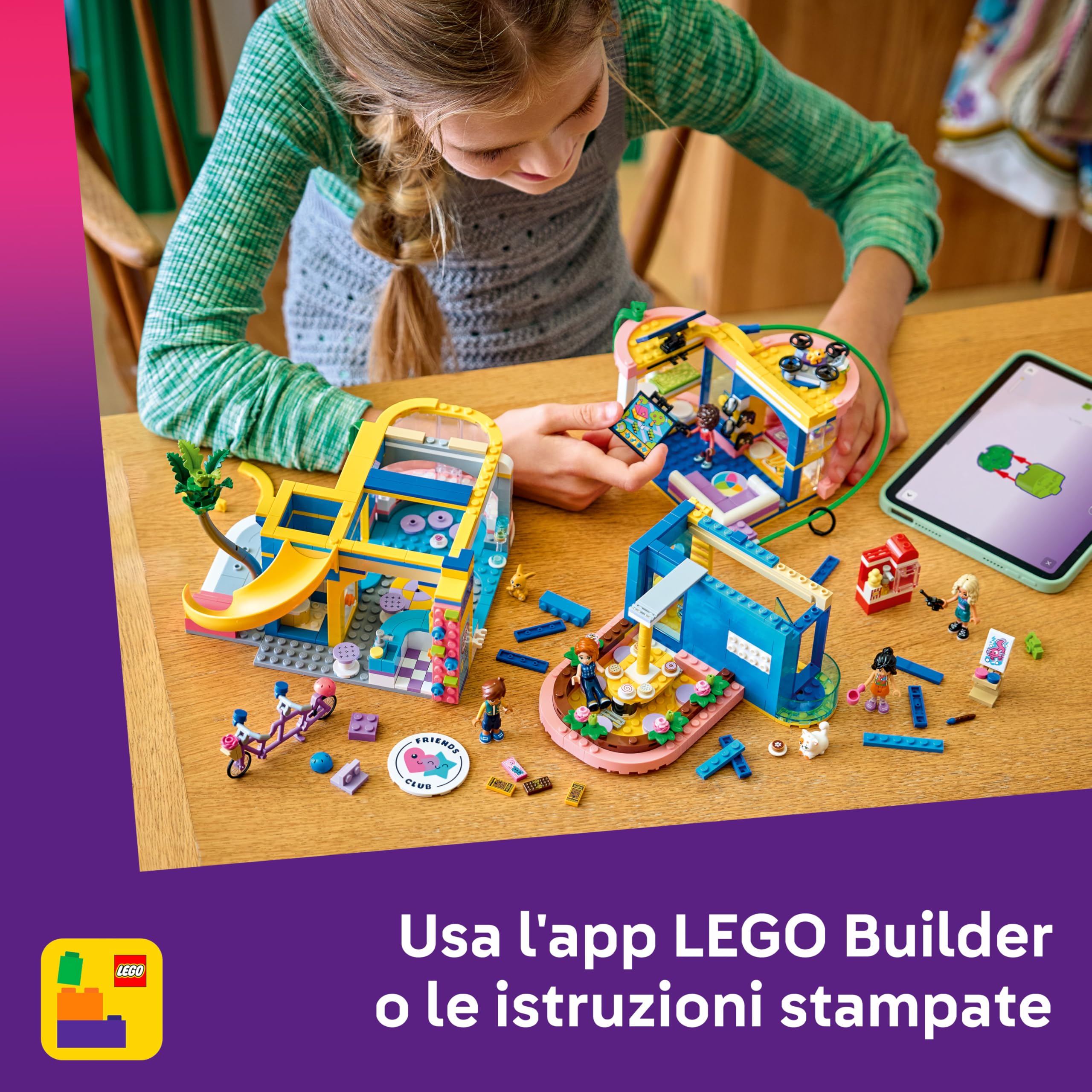 LEGO Friends Casa dell'Amicizia di Heartlake City - Giocattolo Miniatura da Costruire con 5 Mini Bamboline, 3 Animali Domestici tra cui un Gatto e Accessori - Regalo per Bambine da 8 Anni in su 42689
