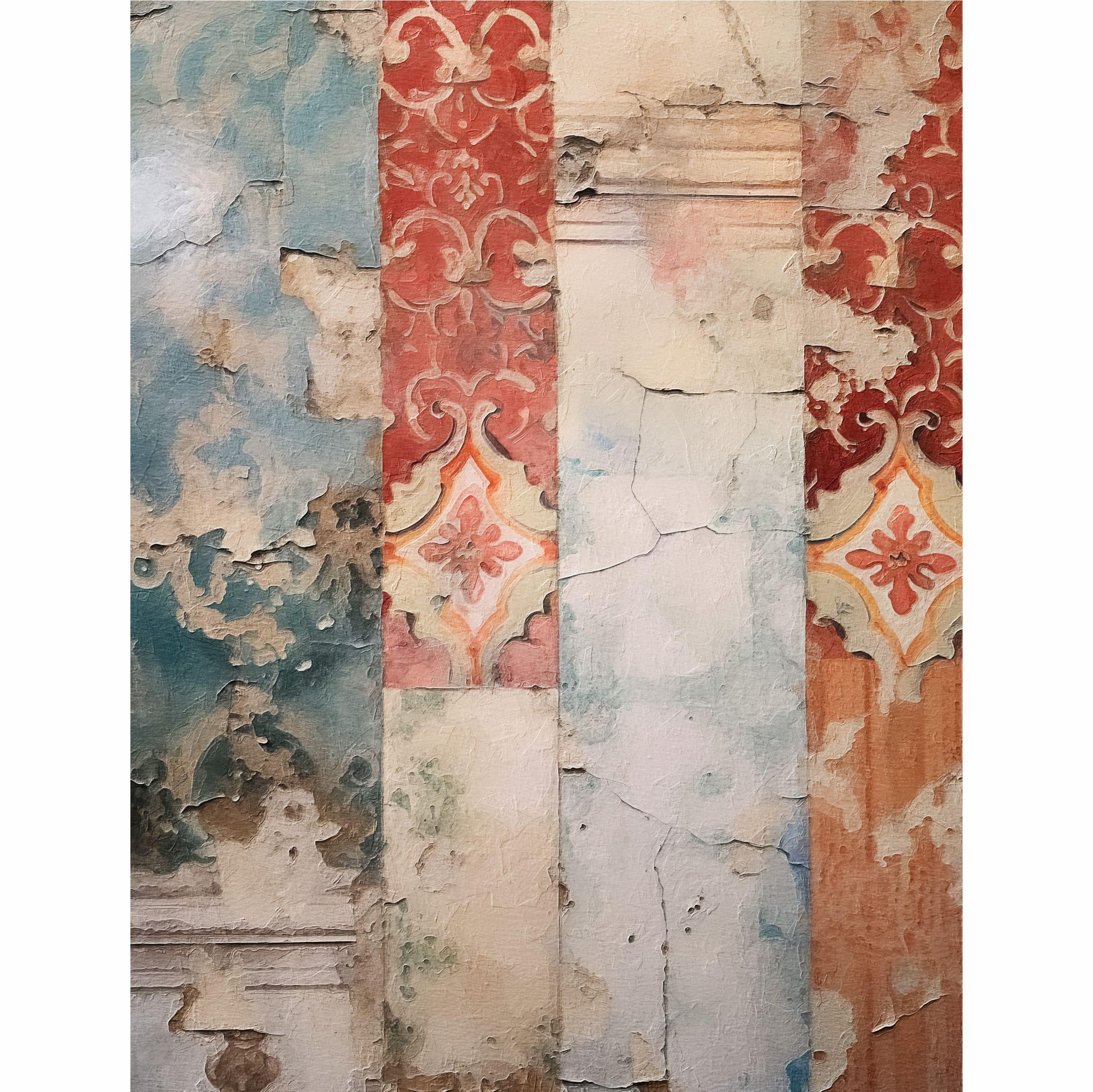 Wallpaper Pieces Rice Paper, 8 x 10.5 inch - for Decoupage Furniture Crafts