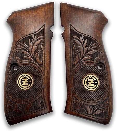 Miniatura 10 de para empuñaduras CZ-75 / empuñaduras CZ85 / 75B CZ 75 / SP-01 75B CZ 75/85 Tamaño completo Hechas a mano de madera de nogal