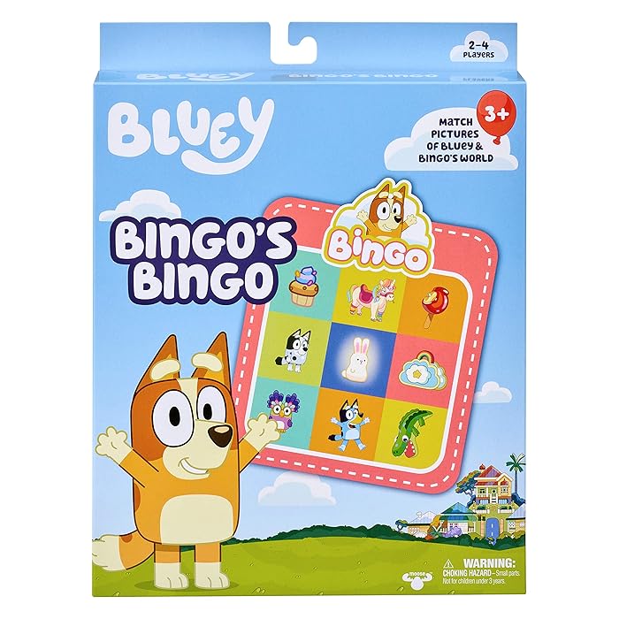 Buy Bluey Bingo's Bingo Card Game 4 DoubleSided Bingo Cards, 48 Bingo