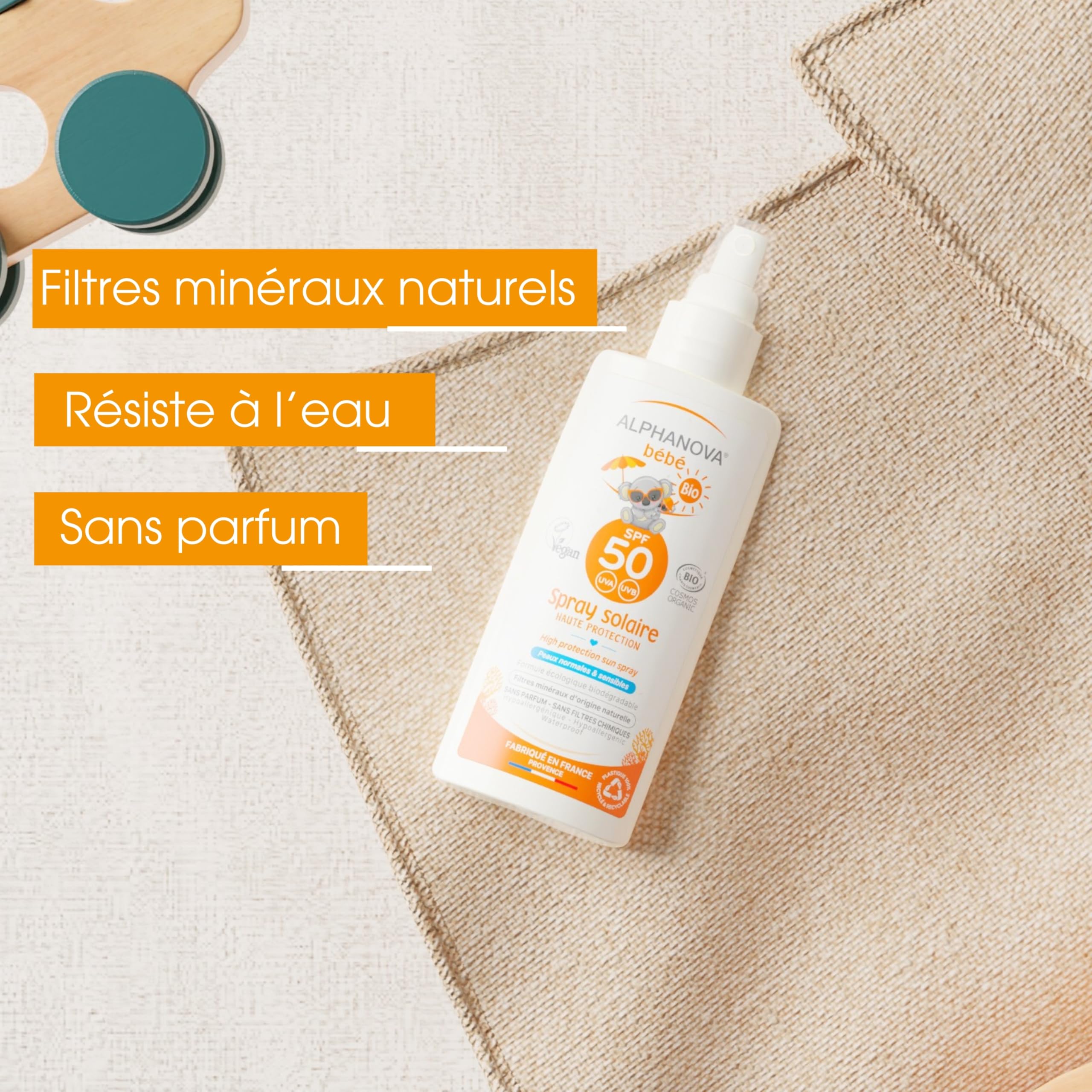 Alphanova - Crema solar bebe f50 bio spray