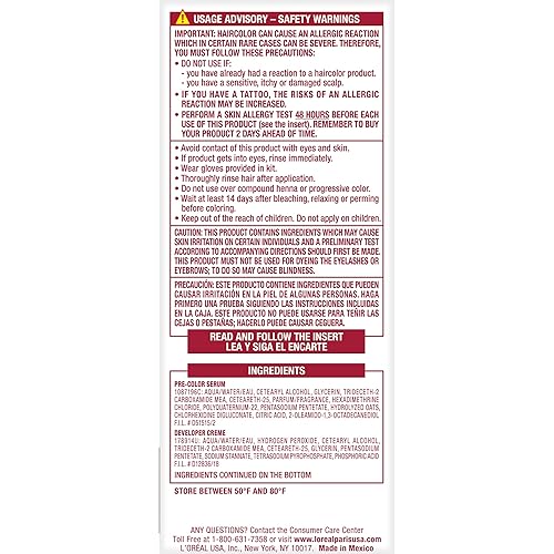 Miniatura 131 de L'Oreal Paris Excellence Triple Protection - Coloración permanente para el cabello, marrón oscuro [4] 1 unidad (paquete de 10 unidades)