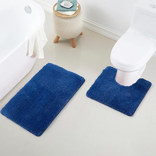 Miniatura 87 de YHF - Alfombras de baño de 20 x 32 pulgadas, extra gruesas y suaves, de microfibra peluda, lavables a máquina, alfombras de baño absorbentes, tapete
