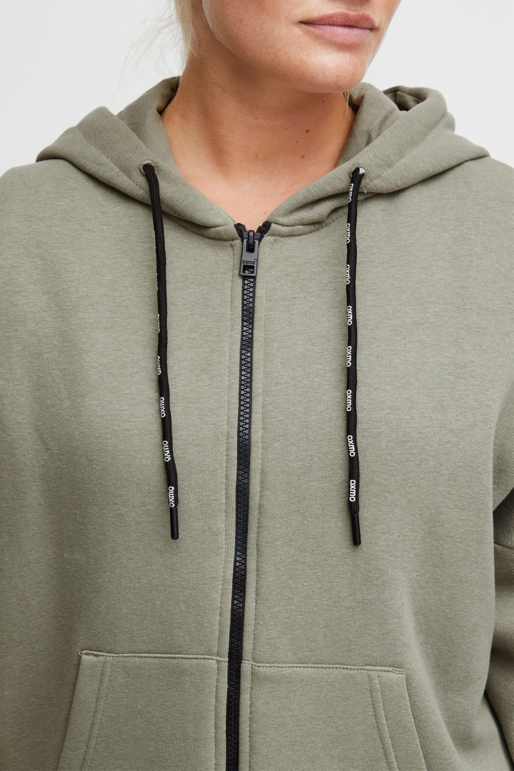 OXMO OXSanice Damen Sweatjacke Kapuzenjacke Hoodie mit Kapuze