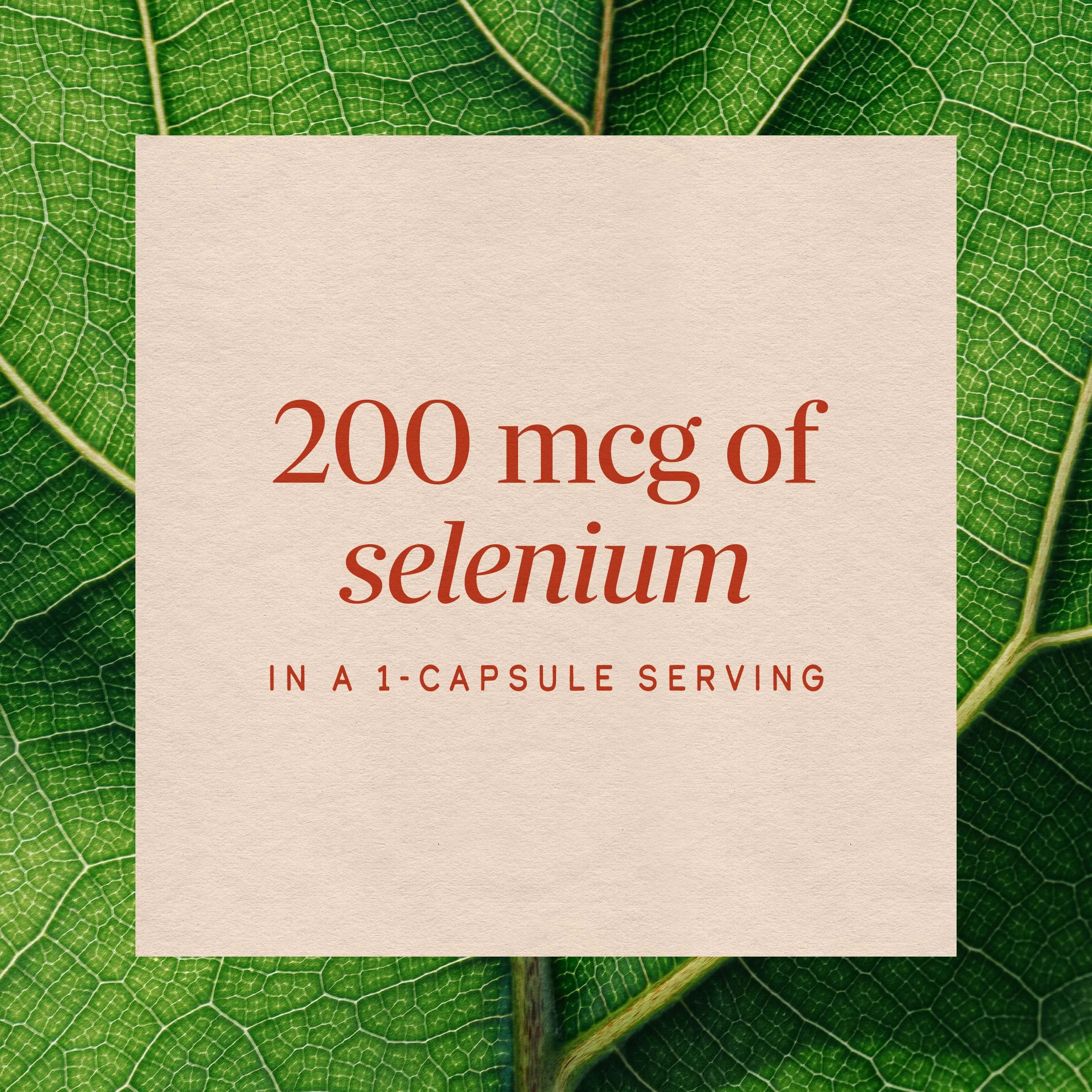 Nature's Way Selenium - L-Selenomethionine Supplement for Antioxidant Support* - 200 mcg per Serving - Dairy, Soy & Gluten-Free - 100 Count (100 Servings) — Amazon image 4