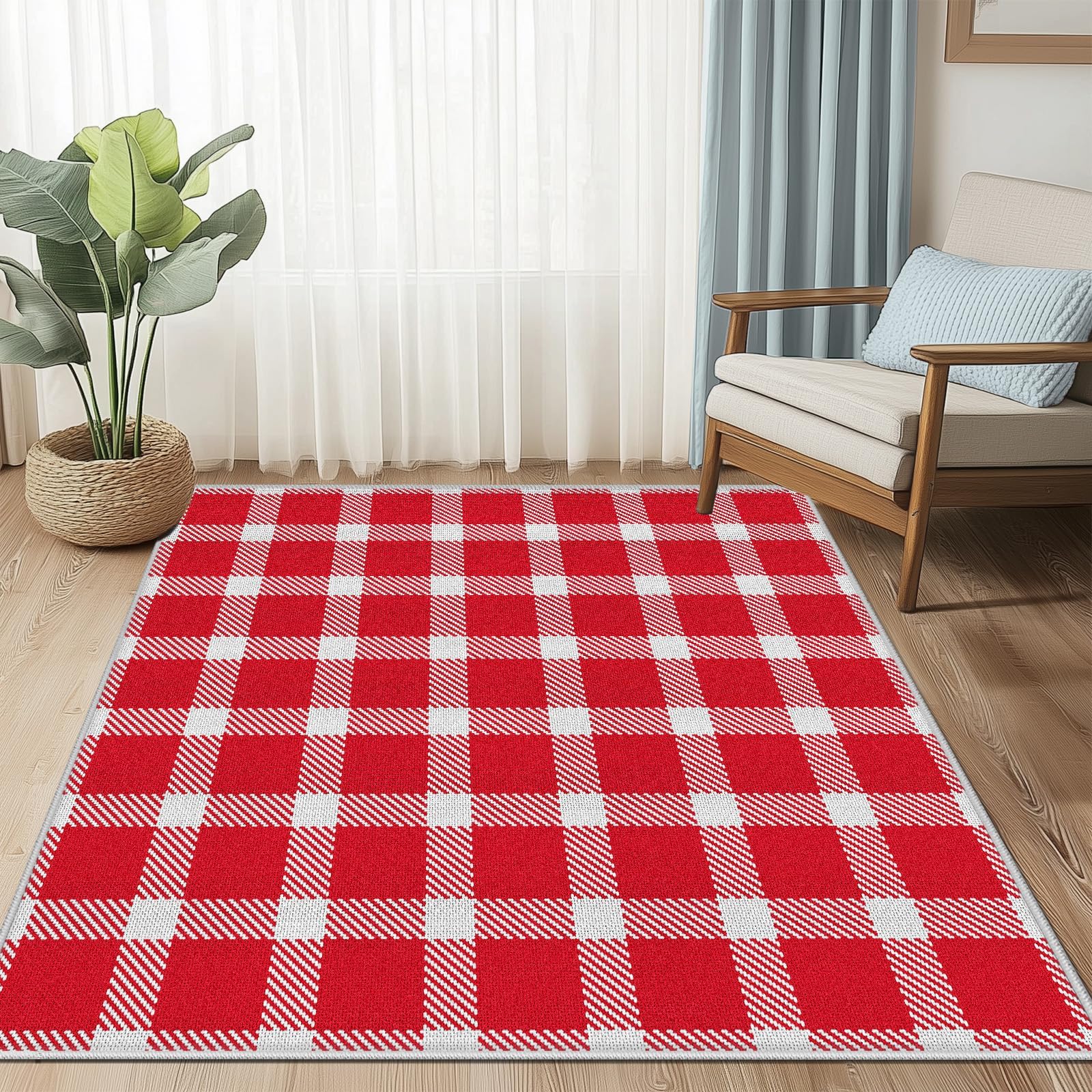 Tapis de Noël 120x120cm lavable pour un entretien facile et rapide