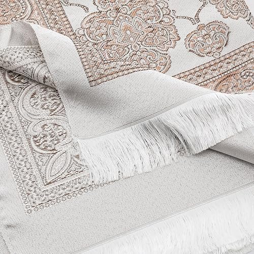 Miniatura 4 de Alfombra de oración musulmana y cuentas con bolsa portátil, regalos musulmanes para mujeres y hombres, Janamaz, Sajadah, juego de regalos para el