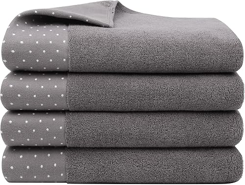 PiccoCasa Juego de 2 toallas de baño 100 algodón peinado de 600 GSM toallas de lujo de 27 x 54 pulgadas suaves altamente absorbentes para baño