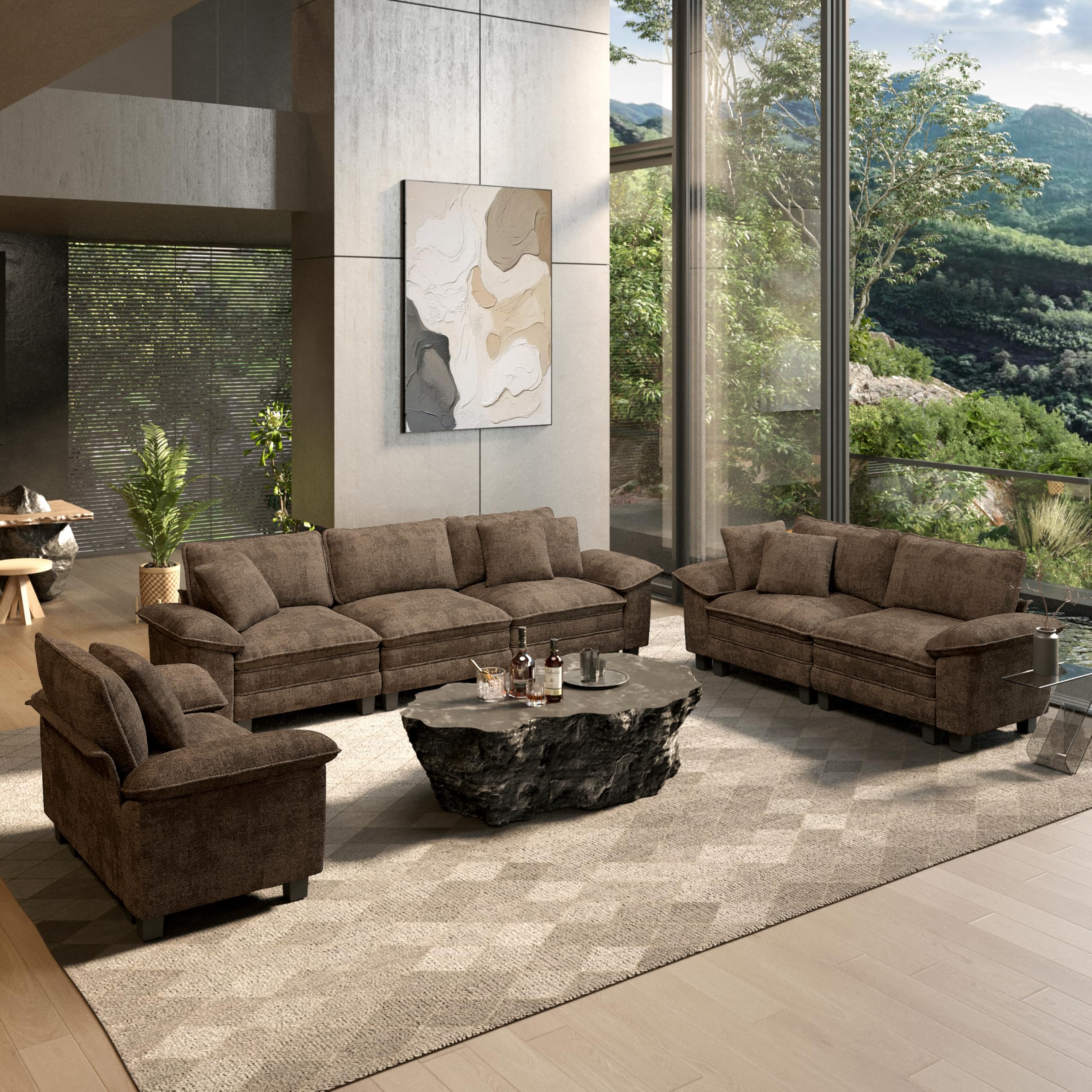 HERA'S HOUSE 3 Pieces Modular Sectional Sofa Sets