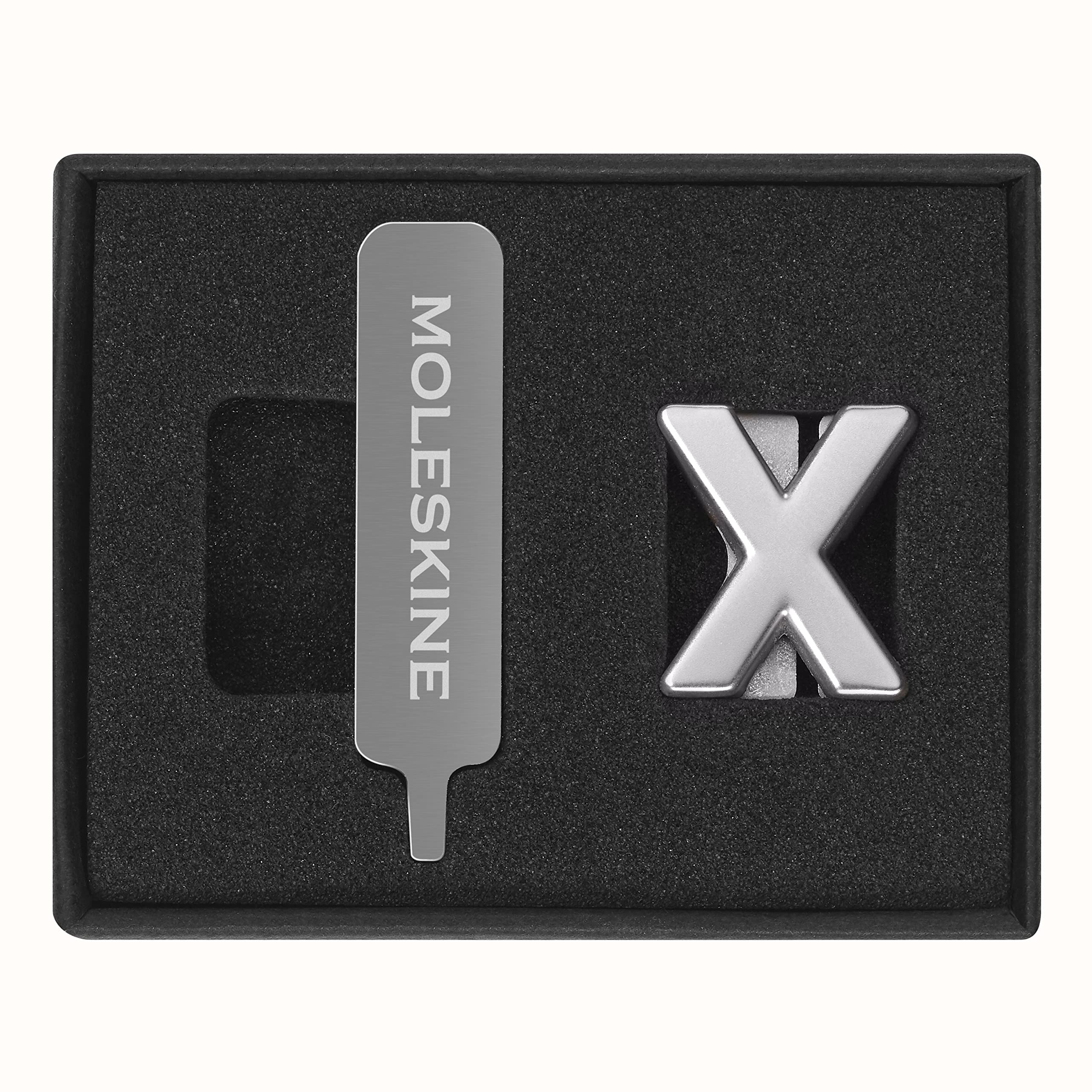 Moleskine Pin for Notebook or Planner Letter X Letter Pin, Customize The Elastic Closure, Special Customized Gift, Colour Silver - Image 4