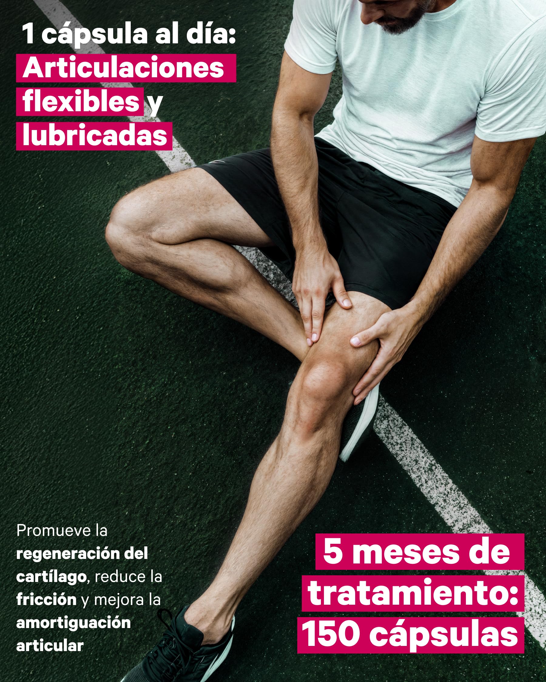 Colágeno Marino Hidrolizado Puro con Ácido Hialurónico, Vitamina C, Coenzima Q10 y Biotina - 150 Cápsulas, 5 Meses - Alta Biodisponibilidad - Péptidos Tipo I - Articulaciones, Piel, Pelo y Uñas