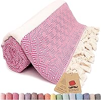 Vista 47 de Bazaar Anatolia Toalla de playa turca – 100% algodón, secado rápido, toalla a rayas sin arena para baño y campamento – De gran tamaño 71 x 39