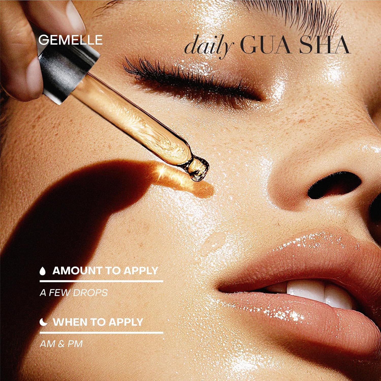 GEMELLE Lymphatic Gua Sha Face Oil | 10x Award Winner | Vitamin C,E & A | Detox, Plump, Sculpt, Hydrate | High-Altitude Rosehip | Natural Botanical for Gua Sha Facial Tools, Lymphatic Drainage - 15ml - Image 6