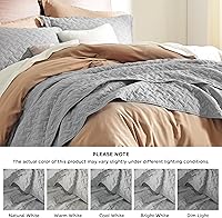 Vista 20 de Bedsure – Juego de colcha ligera con patrón de tejido de canasta, juego de edredón suave para todas las estaciones, incluye 2 fundas de almohada