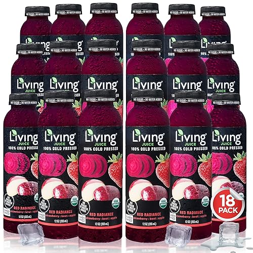 Miniatura 33 de O2 Living Juice - Bebida prensada en frío, paquete variado de sabores – Bebidas de jugo orgánico – Sin azúcares añadidos o agua, dulzura natural