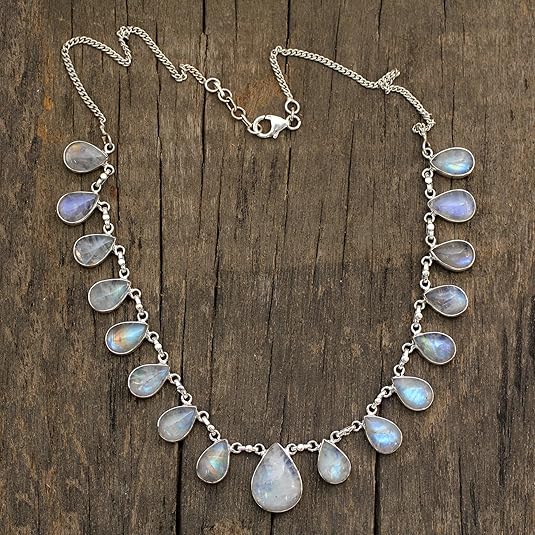 NOVICA Moonstone Necklace Front View