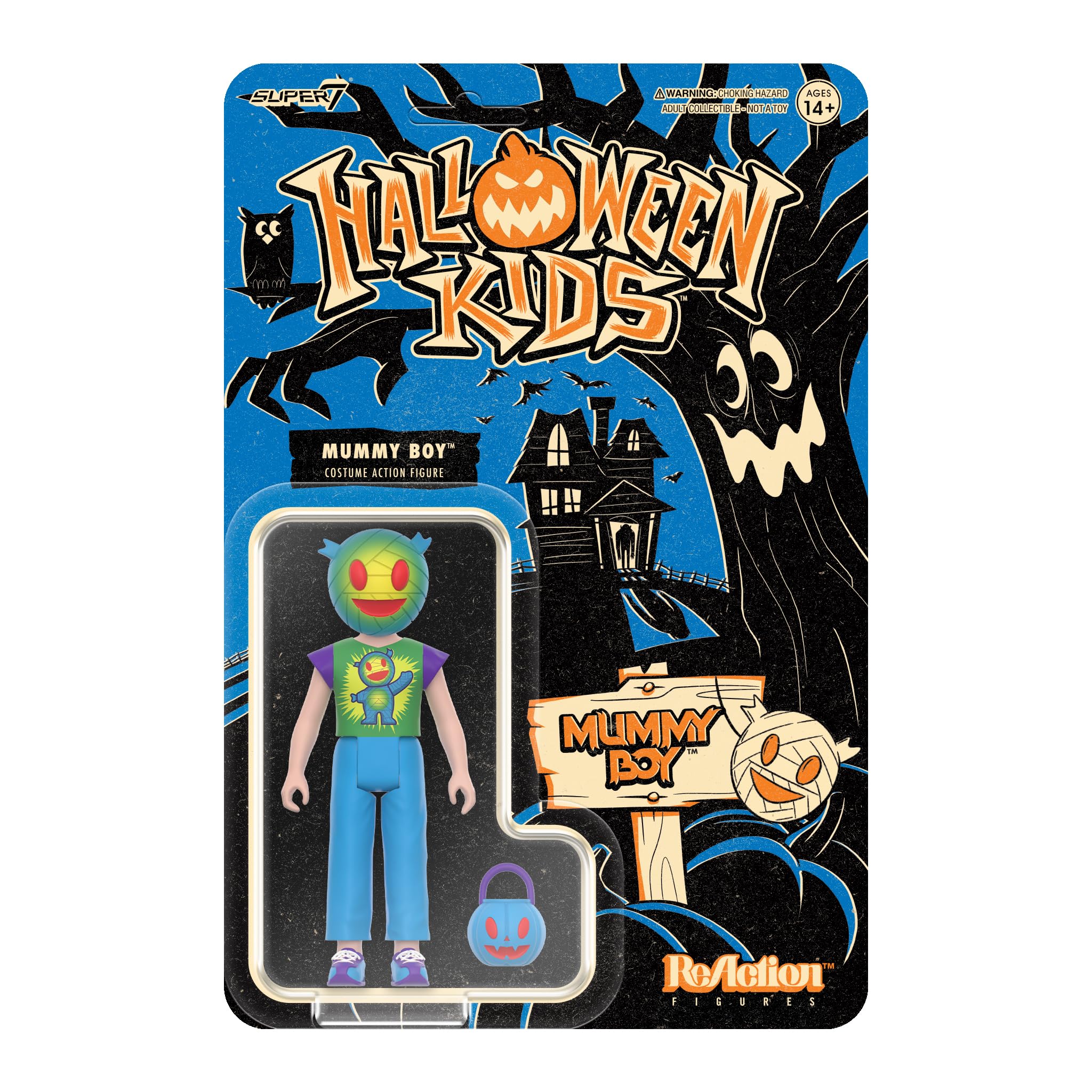 Amazon.com: Super7 Halloween Kids Mummy Boy Reaction Figure - 3.75