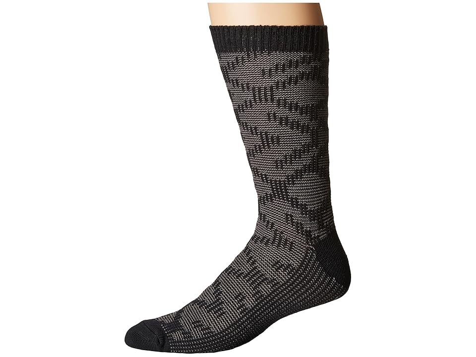 

UGG Cotton Textured Crew Socks (Black) Men's Crew Cut Socks Shoes