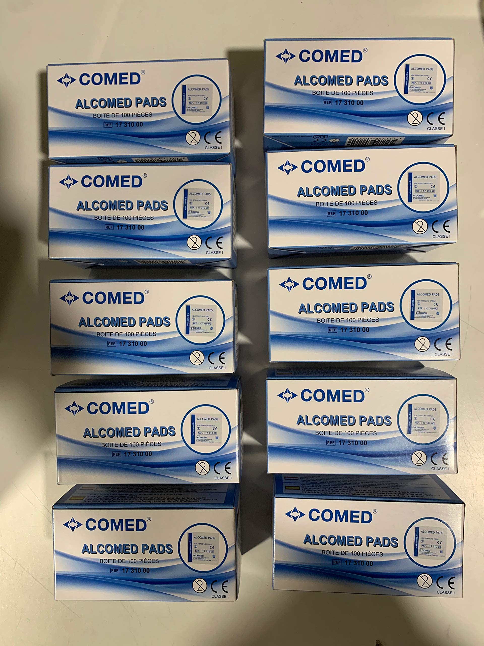 Alcomed Tampons imprégnés d'alcool à 70% boite de 100 / lot de 10 boites