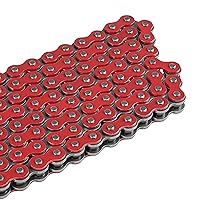 Vista 7 de Caltric Cadena de transmisión roja compatible con Kawasaki Ninja Zx-10R Zx1000 Abs 2004-2018 525-Chain