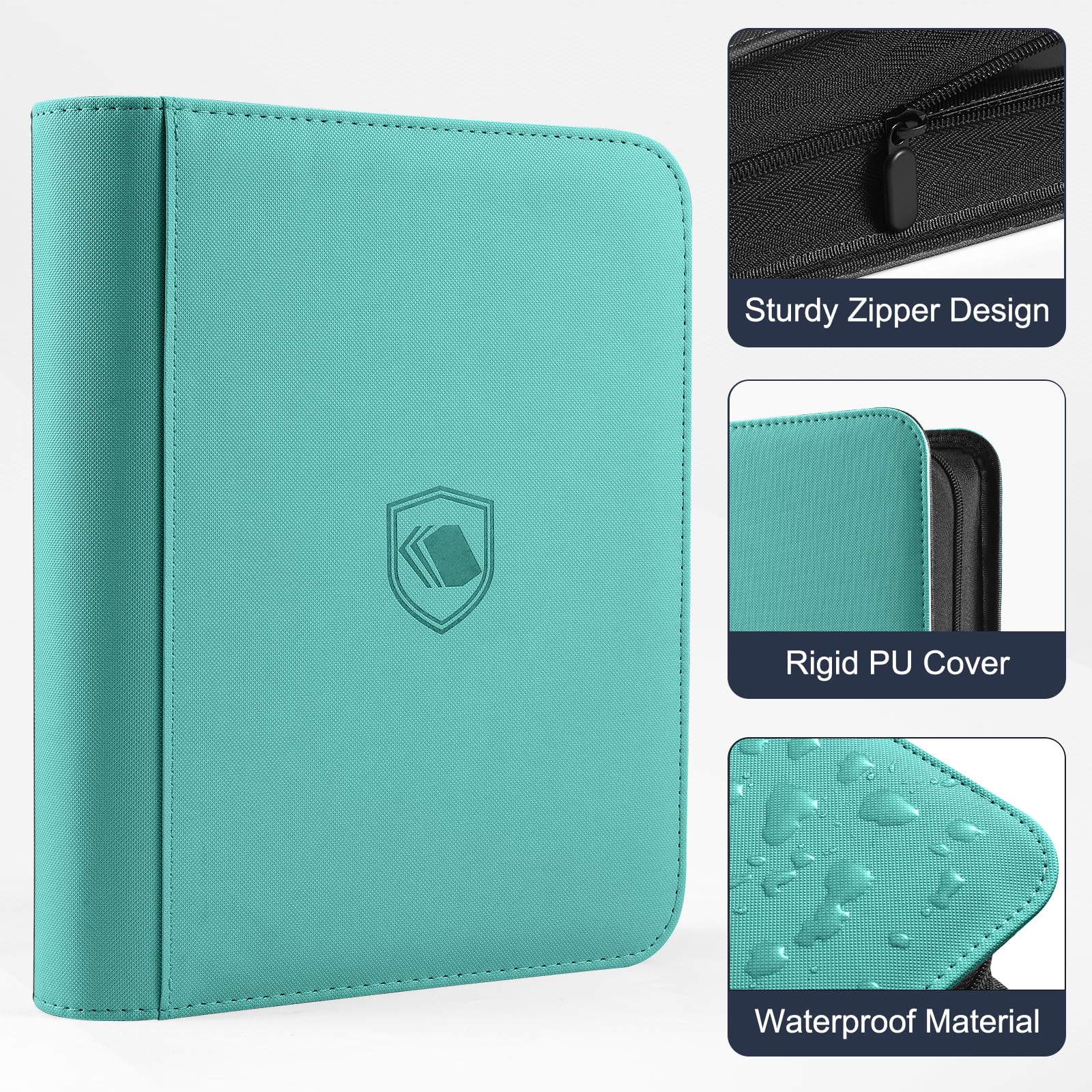Confezione da 2 raccoglitori a caricamento superiore, contiene 720 Toploader, 108 Toploader e 150 custodie per carte incluse, raccoglitore a 9 tasche per caricatori dall'alto rigidi da 7,6 x 10,2 cm