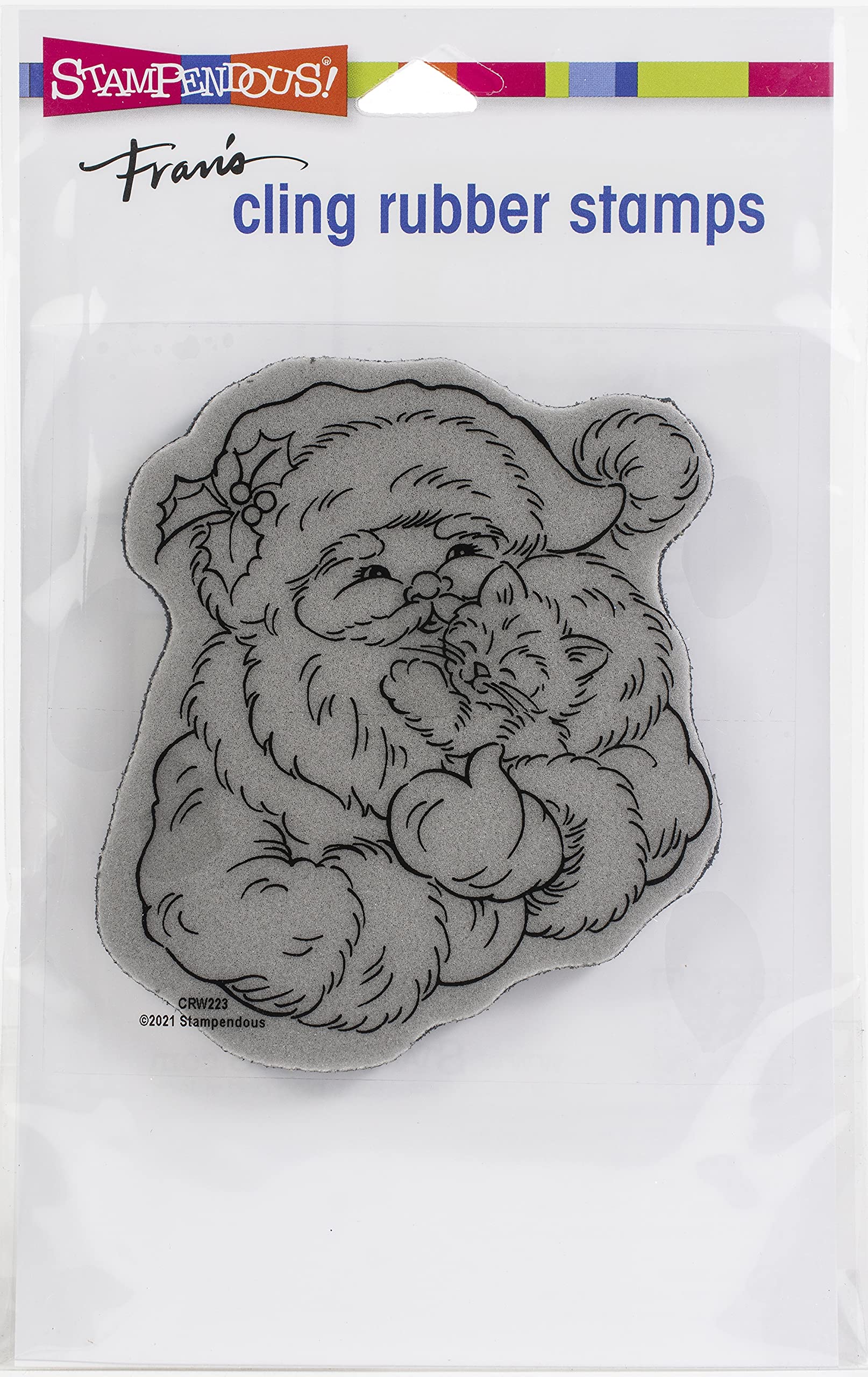 Tampon en caoutchouc Motif chaton Père Noël