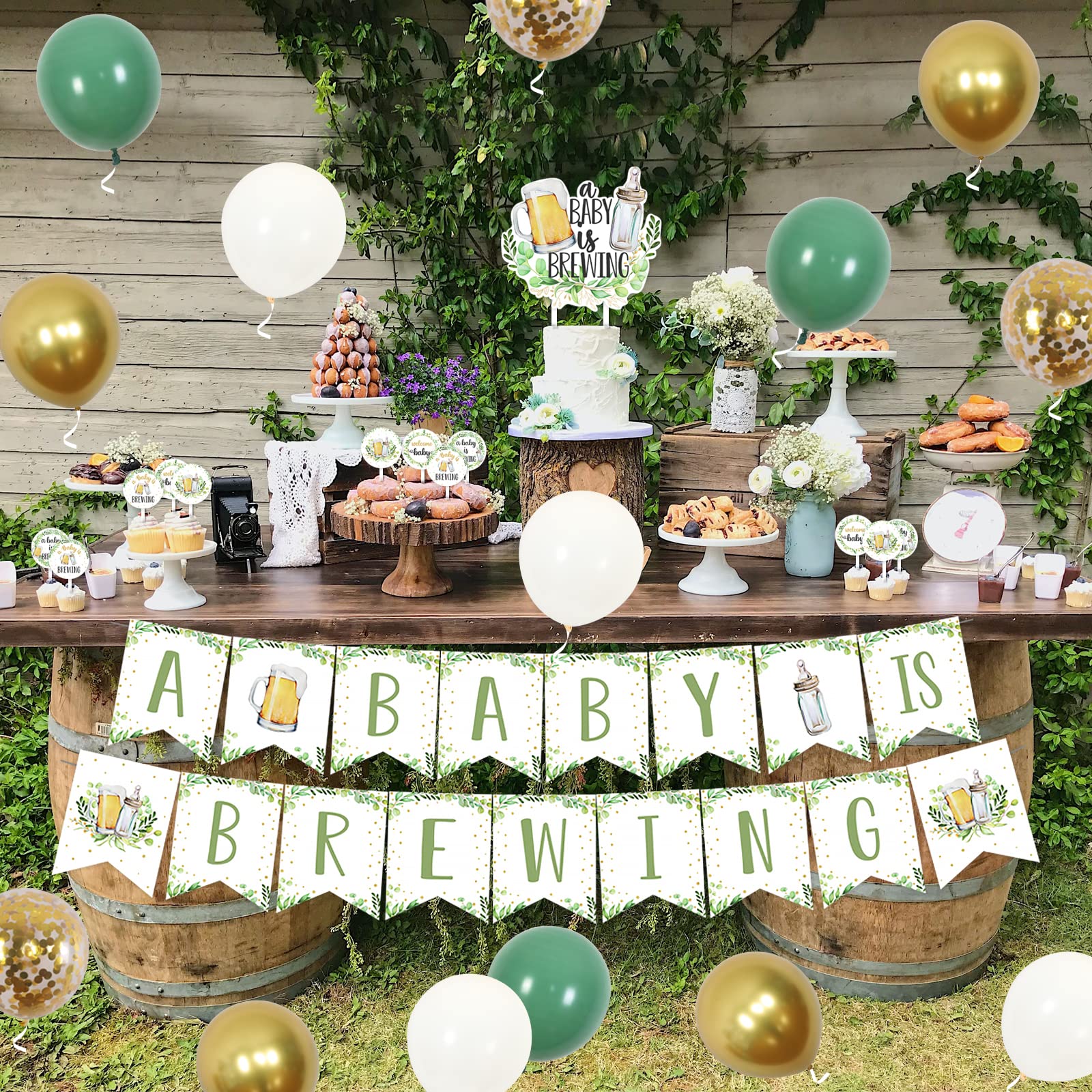 Beer Baby Shower Theme Centerpieces A Baby Is Brewing Theme 2 Tier