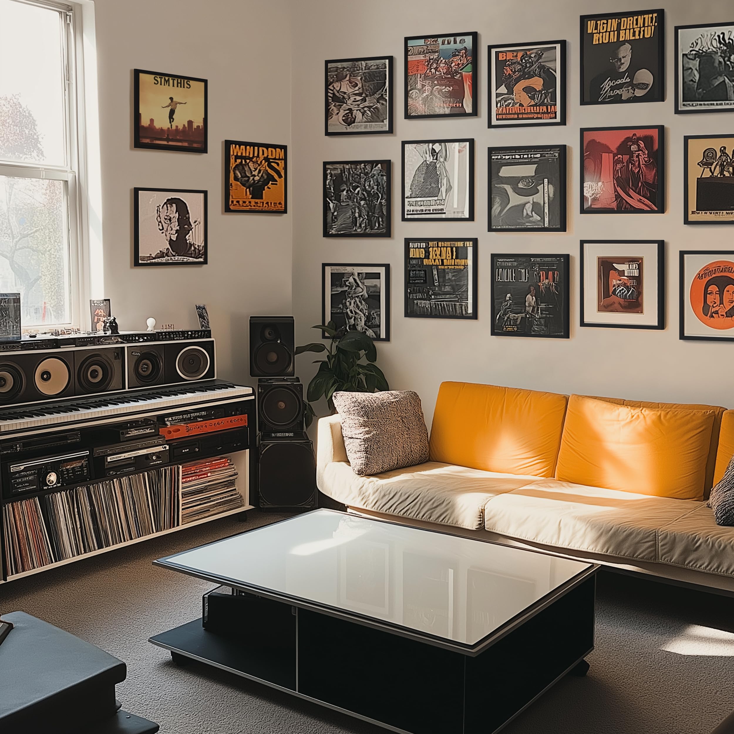 eletecpro Cornici per dischi da 12,5 x 12,5, robuste e leggere, in PVC, realizzate per esporre dischi in vinile, decorazione classica da parete, facile da appendere, adatta a copertine LP da 30 x 30