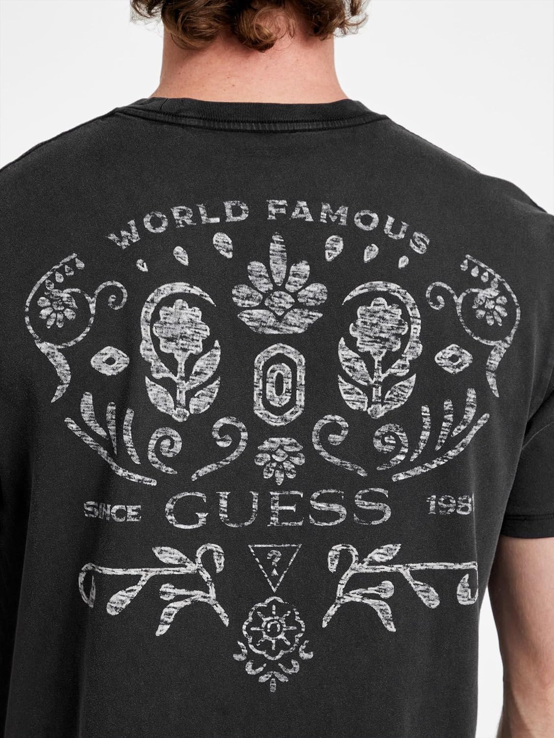 Guess Mens Eco Short Sleeve World Famous Tee - Image 3