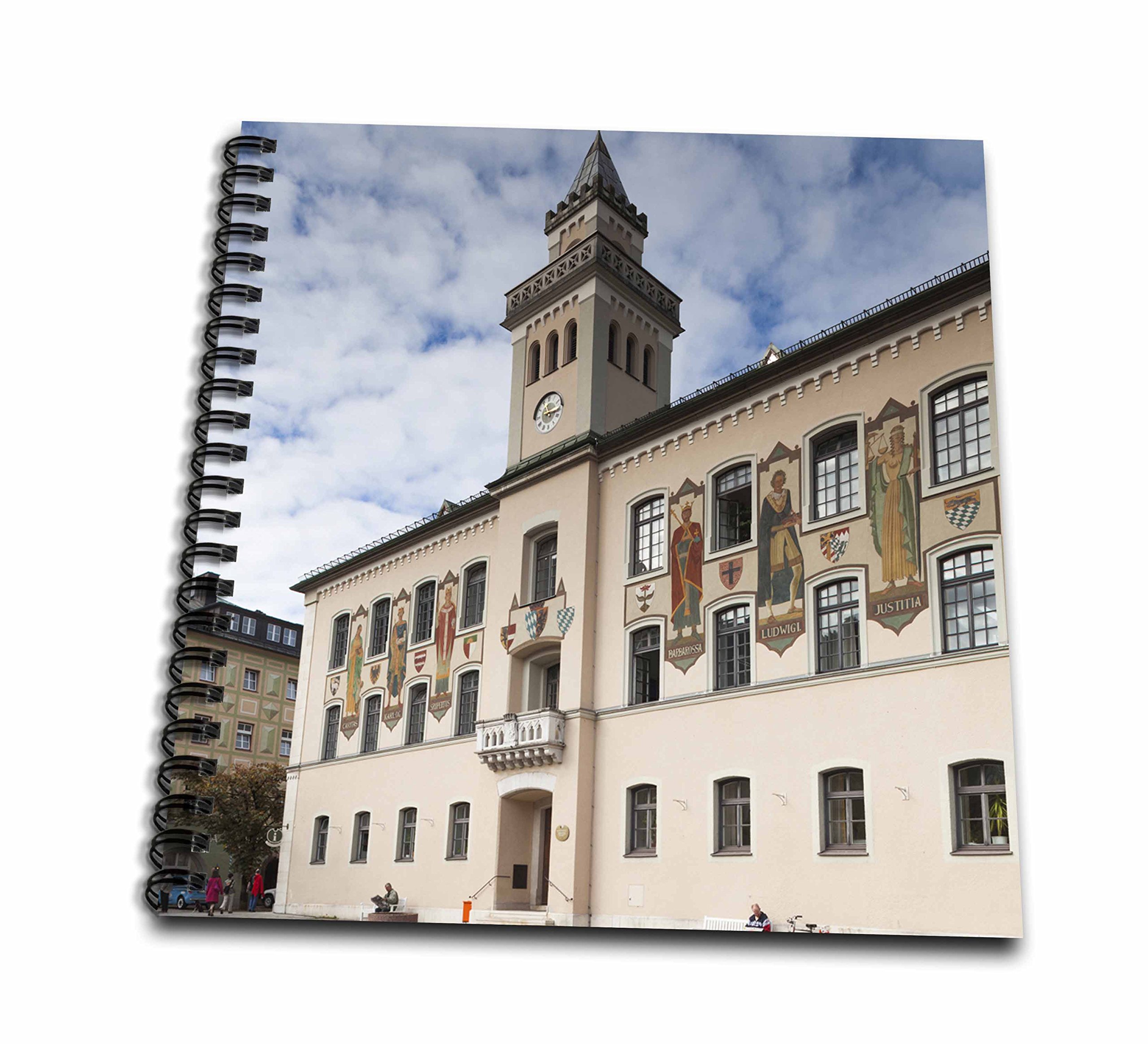 3dRose Erinnerungsbuch "Deutschland, Bayern, Bad Reichenhall, Rathaus, 30,5 x 30,5 cm
