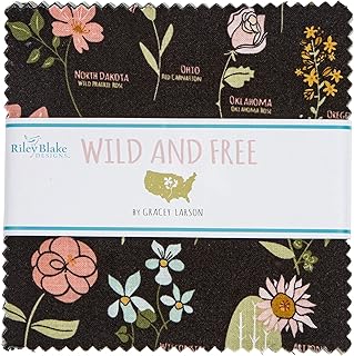 Gracey Larson Wild and Free 5" Stacker 42 5-inch Squares Charm Pack Riley Blake Designs 5-12930-42