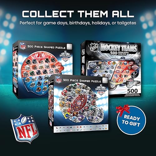 Miniatura 7 de MasterPieces Rompecabezas con Forma de Casco de Arte Drip de la NFL de 500 Piezas - Perfecto para Fanáticos de la NFL - 25"x22"