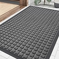 Vista 29 de Smiry Tapete para puerta delantera, entrada exterior, tapete de goma natural resistente, antideslizante, atrapa la suciedad y la humedad, fácil