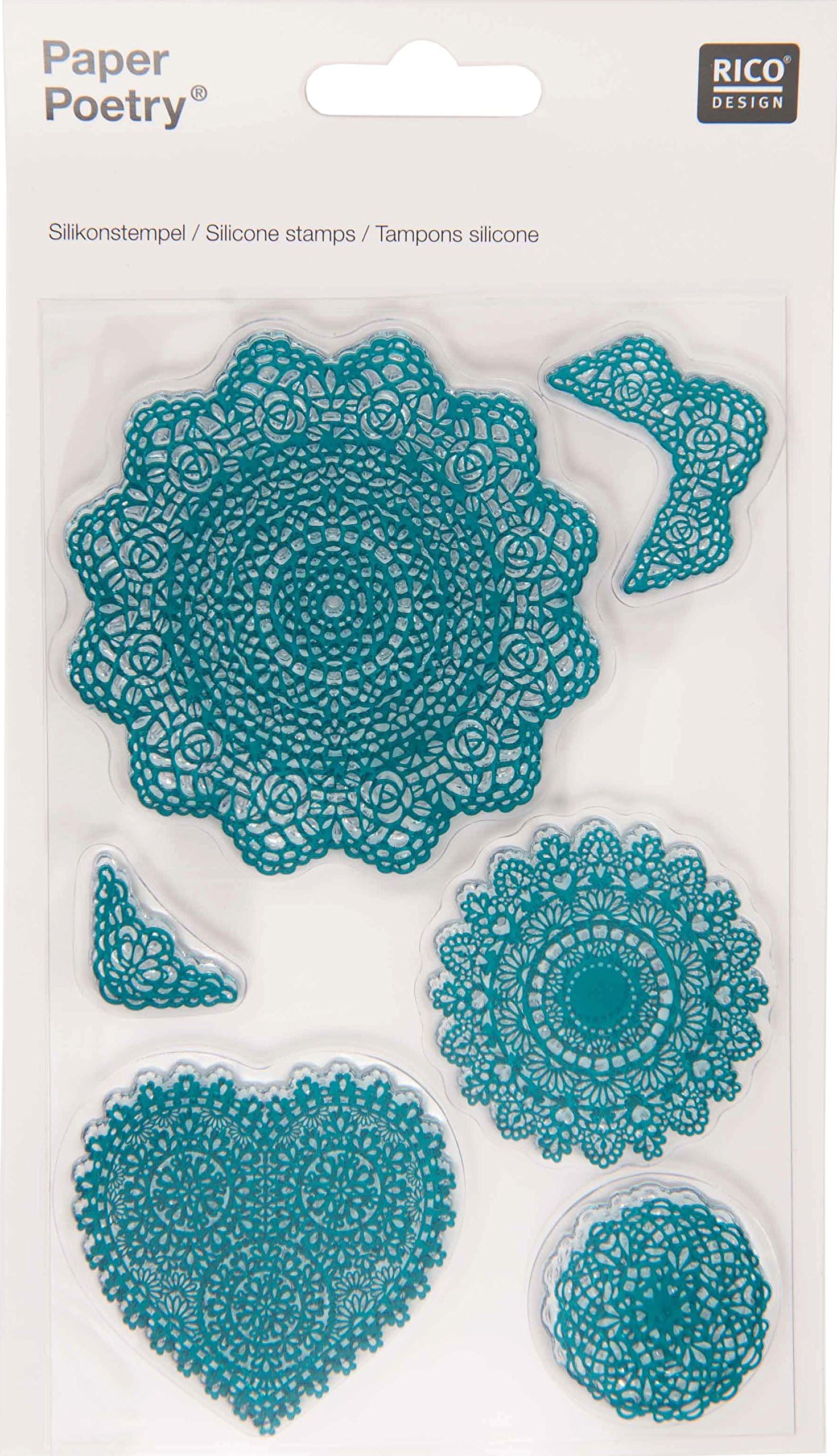 Rico Design Silicone Stamp Lace Petrol