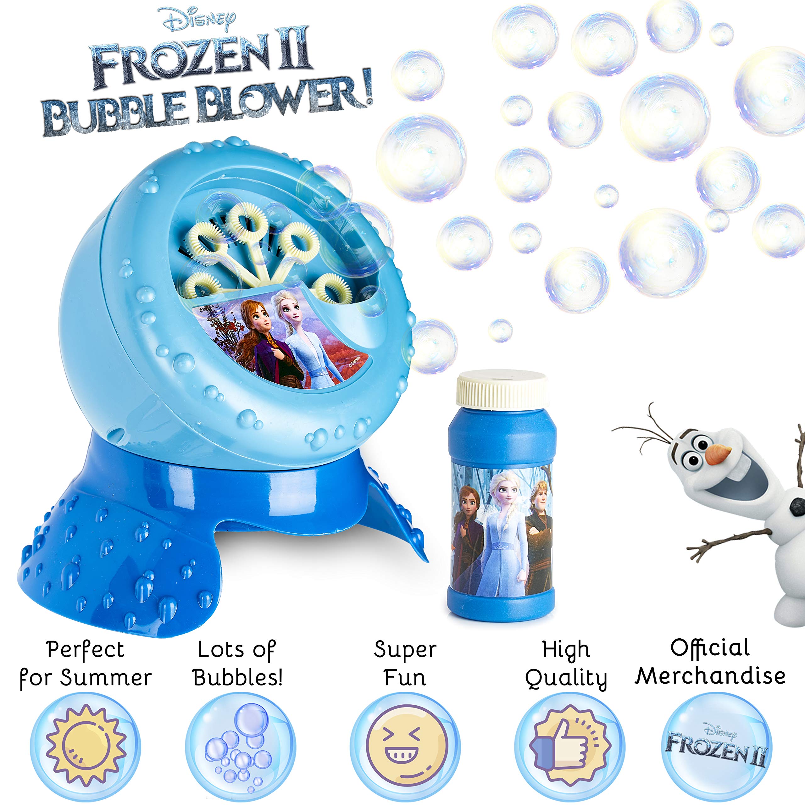 Disney Frozen 2 Bubble Machine Children, Indoor Outdoor Toy, Battery