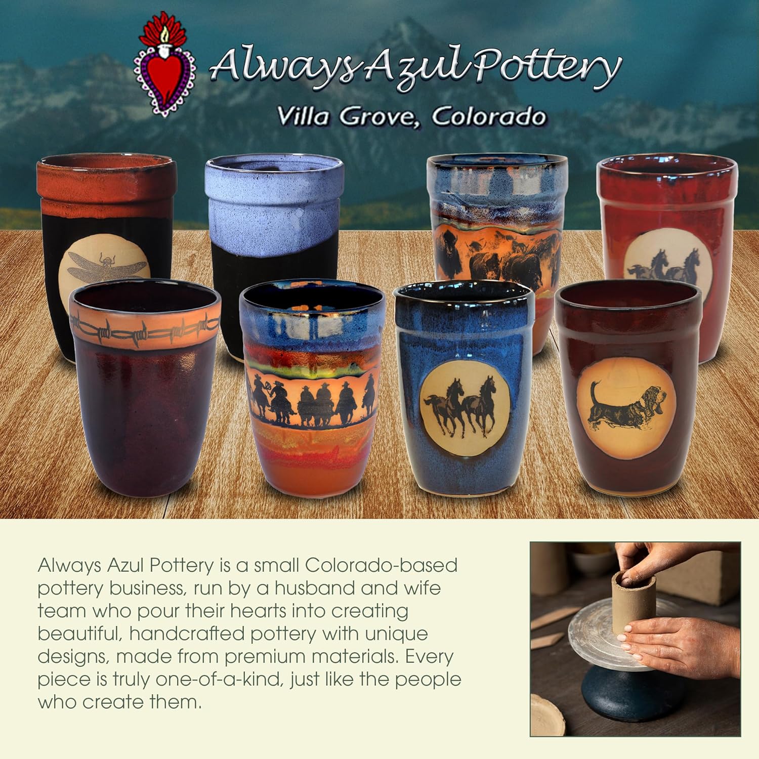 ALWAYS AZUL POTTERY 10 Inch Tall Pinecone Utensil Holder in Seamist Glaze - Handmade Ceramic Pottery Utensil Holder - Kitchen Storage Container- Countertop Organizer for Large Cutlery & Cookware