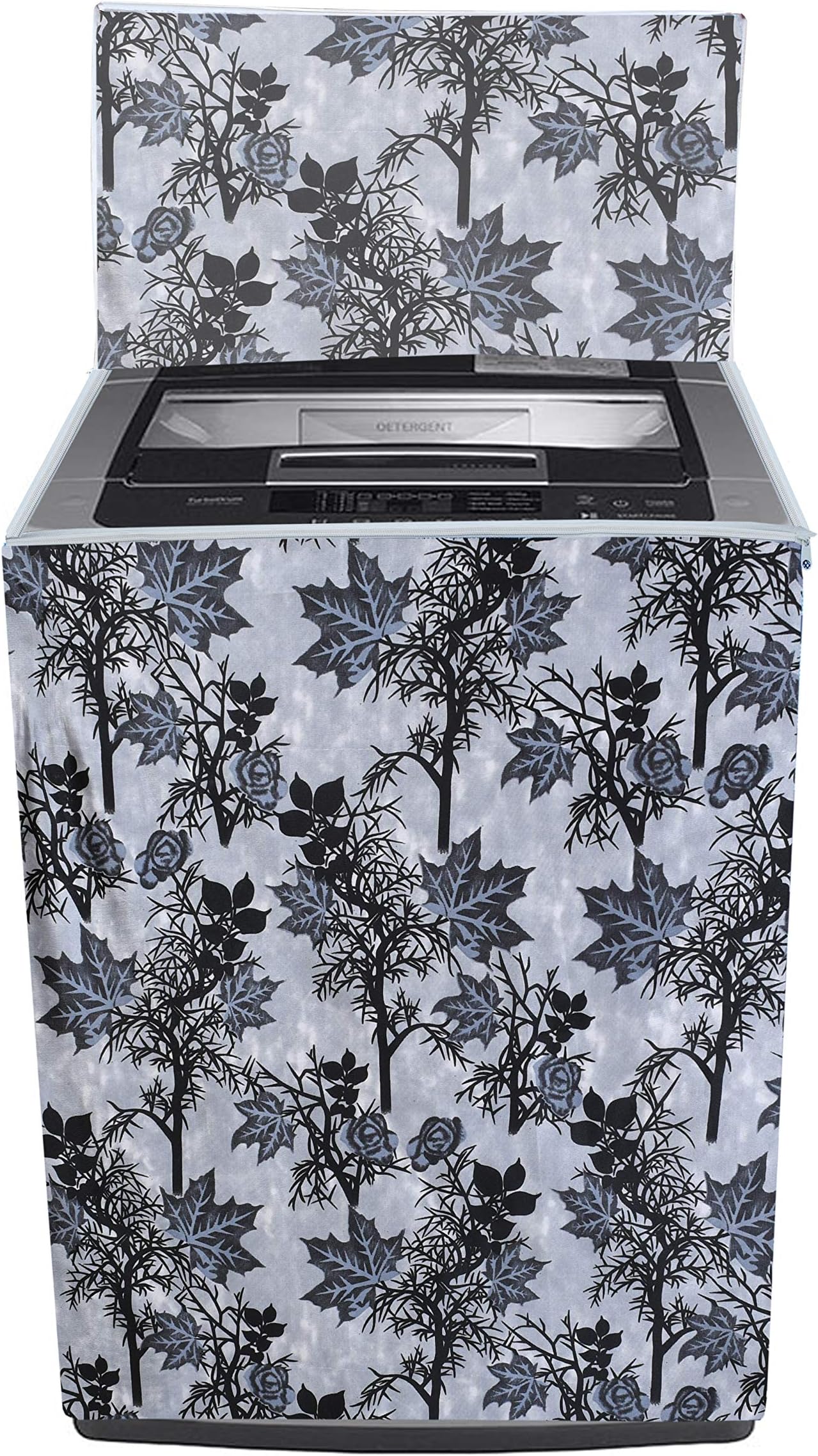 Yellow Weaves Polyester Top Loading Fully Automatc Washing Machine Cover For 6 Kg, 6.5 Kg,7Kg & 7.5 Kg -(Grey)