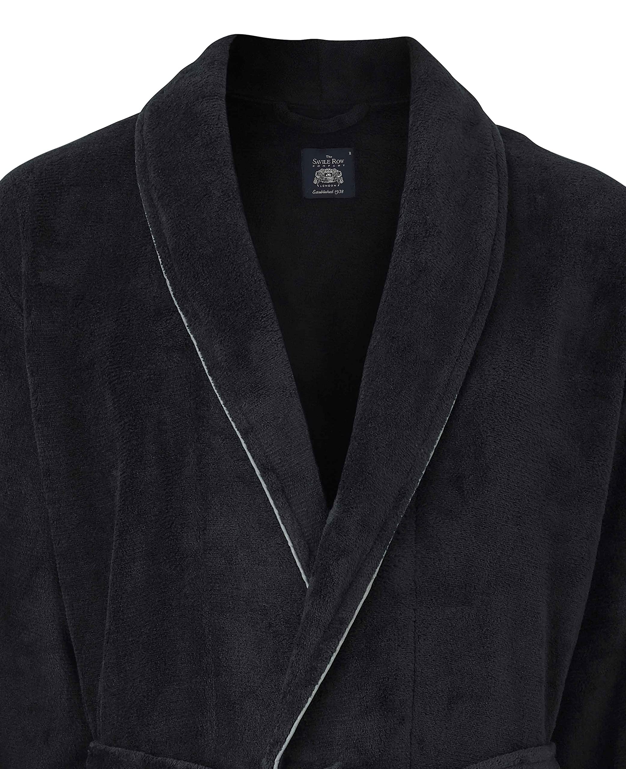 THE SAVILE ROW COMPANY LONDON Men's Lightweight Super Soft Warm Fleece Dressing Gown — view 2
