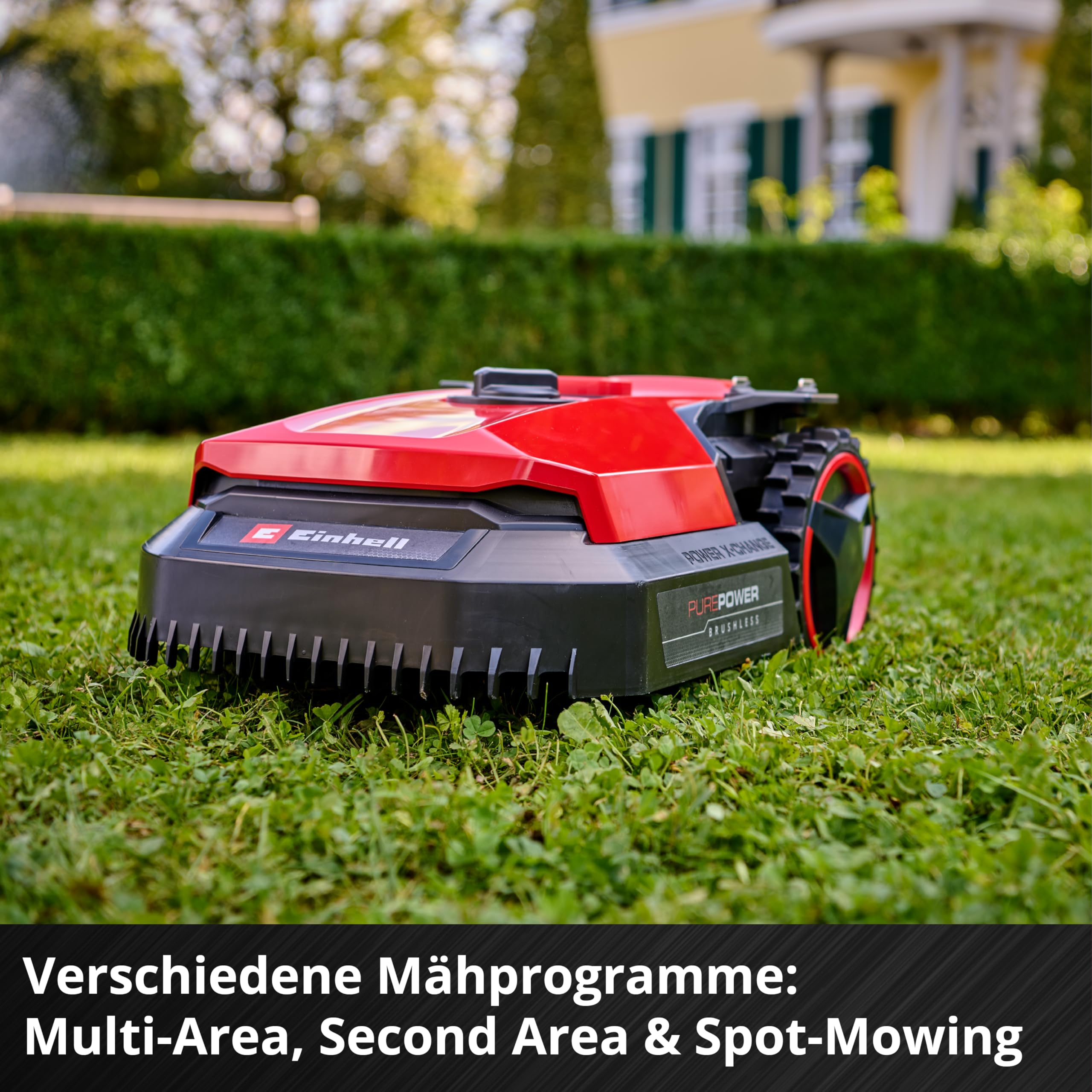 Einhell Mähroboter FREELEXO 500 Power X-Change (18 V, App-Steuerung, IPX5, Over-the-Air Updates via Wi-Fi, inkl. Installationsequipment für 500 m² + 2,5 Ah Plus Akku)