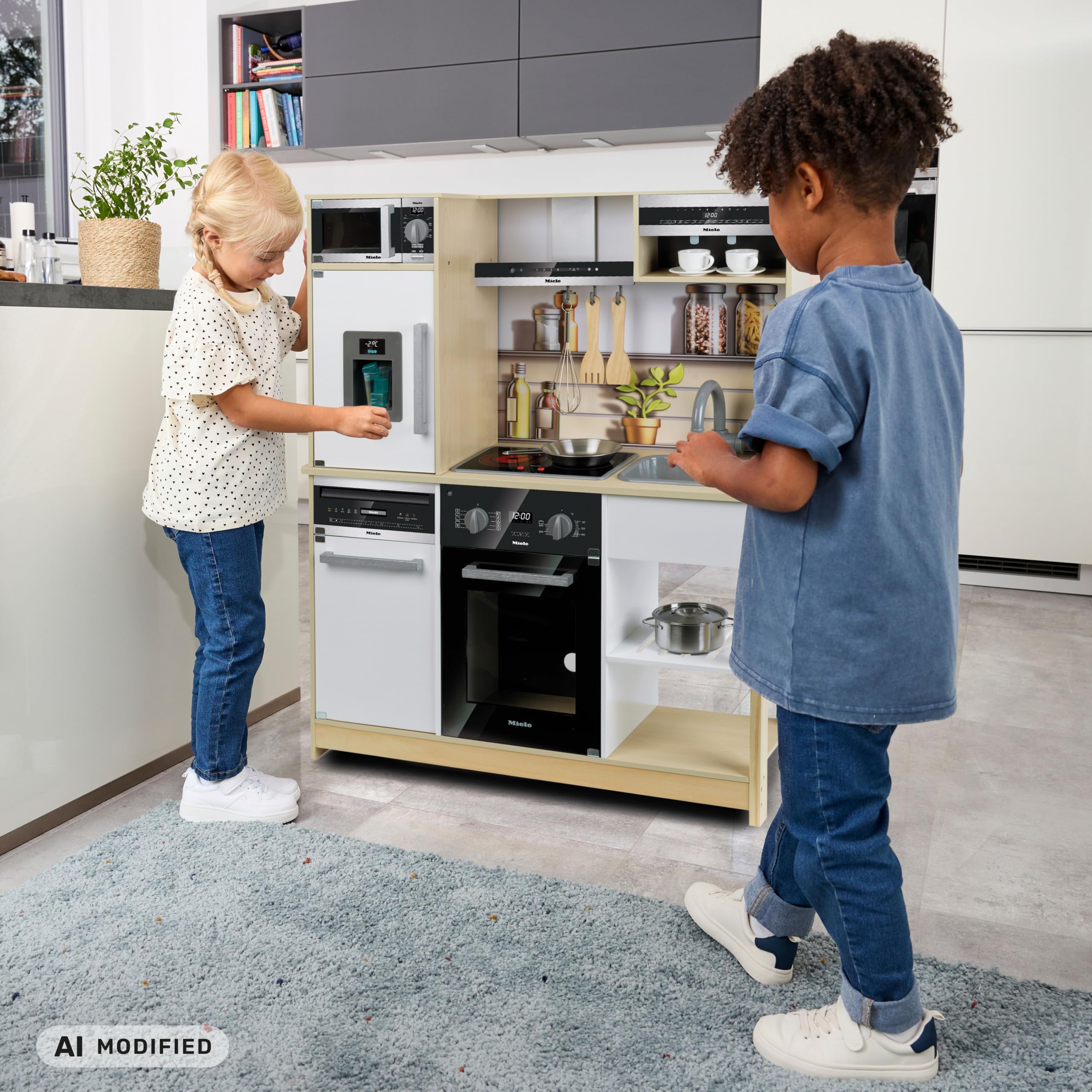 meij2台セット販売 2台目 Theo Klein 7188 Miele Mutfak Aile I Işık ve Ses Fonksiyonlu Ocaklı