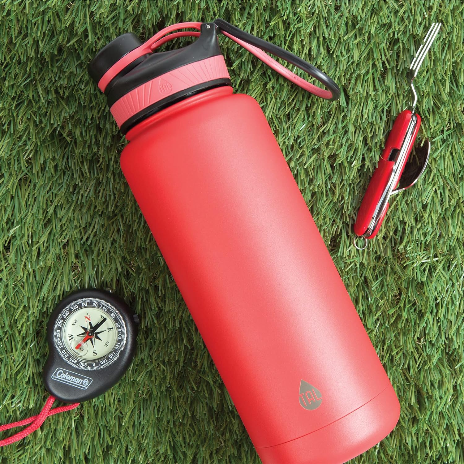 MUHU TAL Water Bottle Double Wall Insulated Stainless Steel Ranger Pro Tumbler 40oz, Coral (Coral)