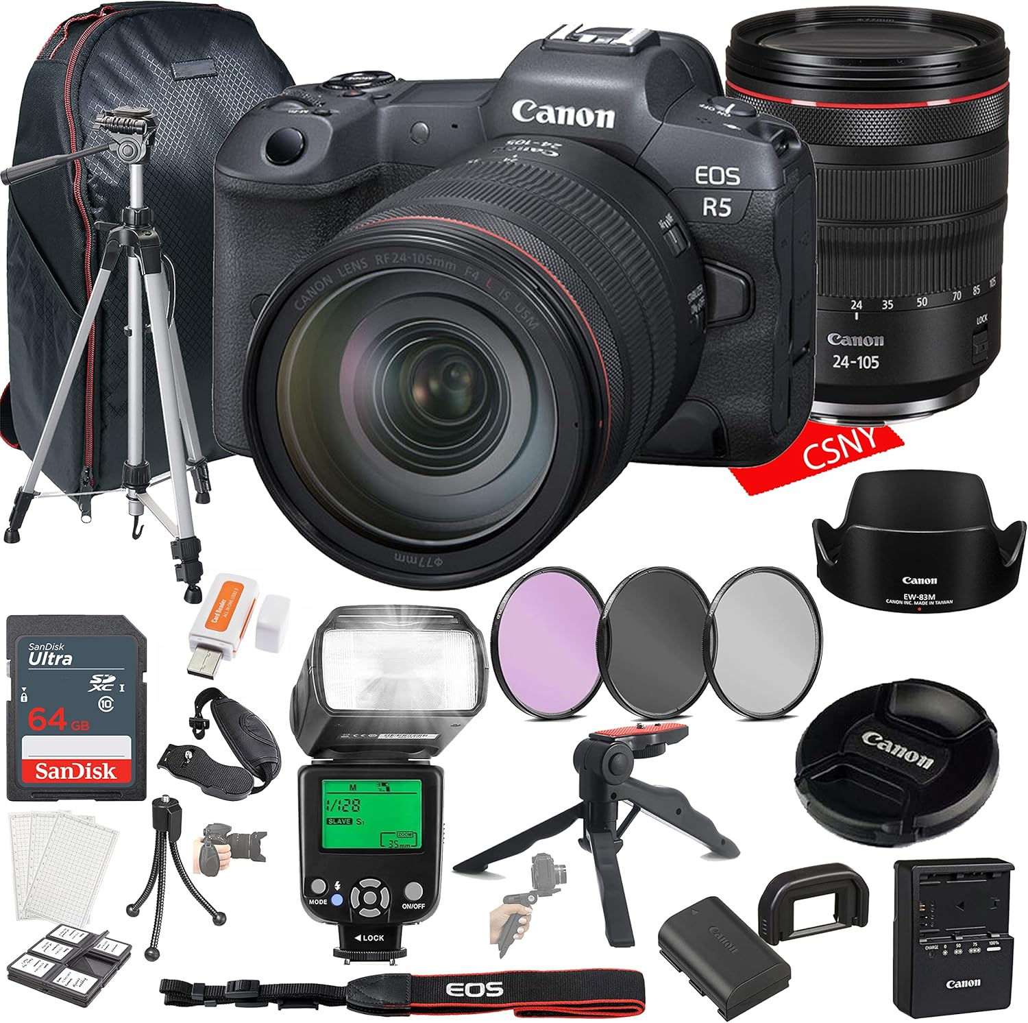Amazon.com : Canon EOS R5 Mirrorless Camera w/RF 24-105mm f/4 L is USM ...