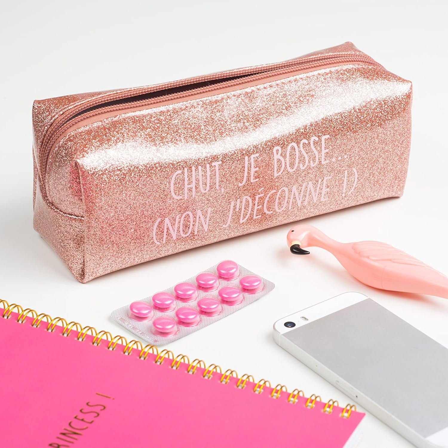 Le Studio Pencil case Cosmetic Pouch, Pink