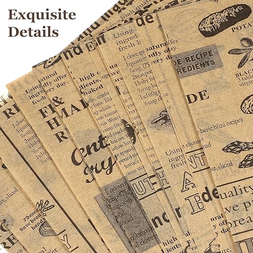 Miniatura 7 de 50 piezas de papel de envoltura de sándwich de 10 x 10 pulgadas, hojas de papel encerado resistentes a la grasa, bandejas para canastas, envoltorios