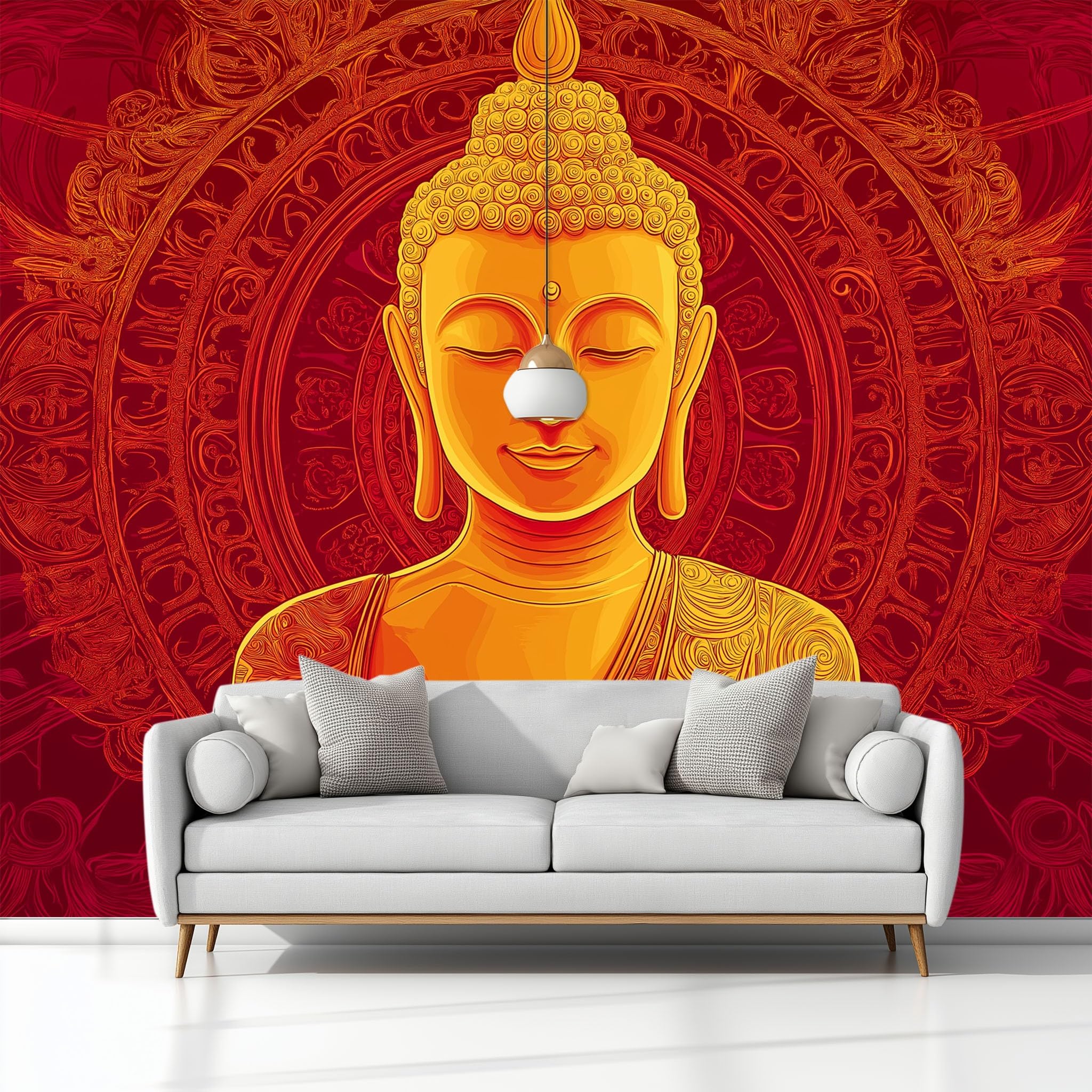 Carta da Parati 3D Fotomurali Murale alla moda Decorazione da Muro Poster Design Moda Carta per pareti Meditazione Mandala - 400 x 280 cm