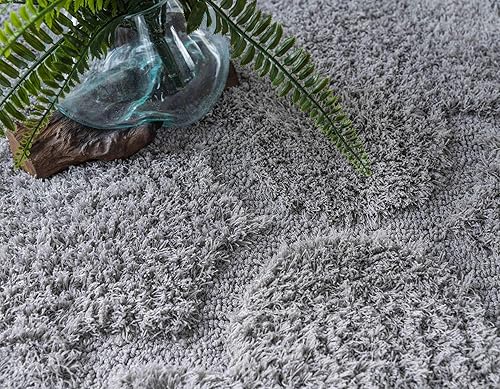 Vista 25 de Unique Loom Trellis Shag Collection Plush Geometric Modern Moroccan Lattice Green Runner Rug (2' 0 x 6' 7)